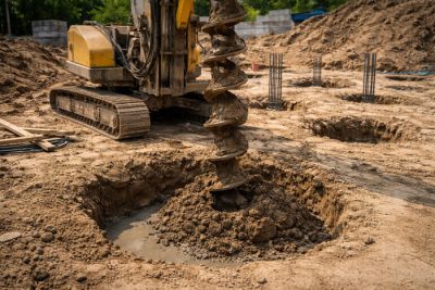 Как происходит бурение свай под фундамент — этапы и особенности