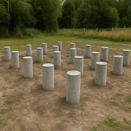 Буронабивные Ø300 под дом 8×10